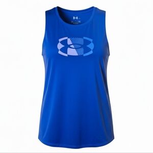 Under Armour Women’s XL Blue Athletic Logo Tank Lightweight Workout Top
